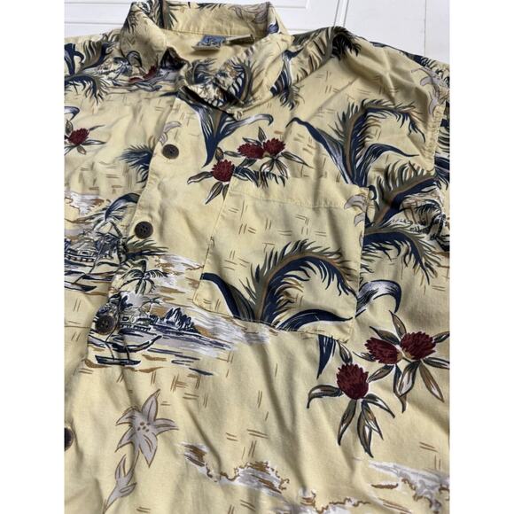 Gotcha Sport Vintage Short Sleeve Button Front Hawaiian Shirt XL Men’s Yellow - Picture 2 of 5
